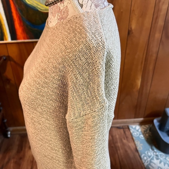 Oatmeal woven knit scoop neck sweater by‎ CHICOS Size 1. - Picture 9 of 11